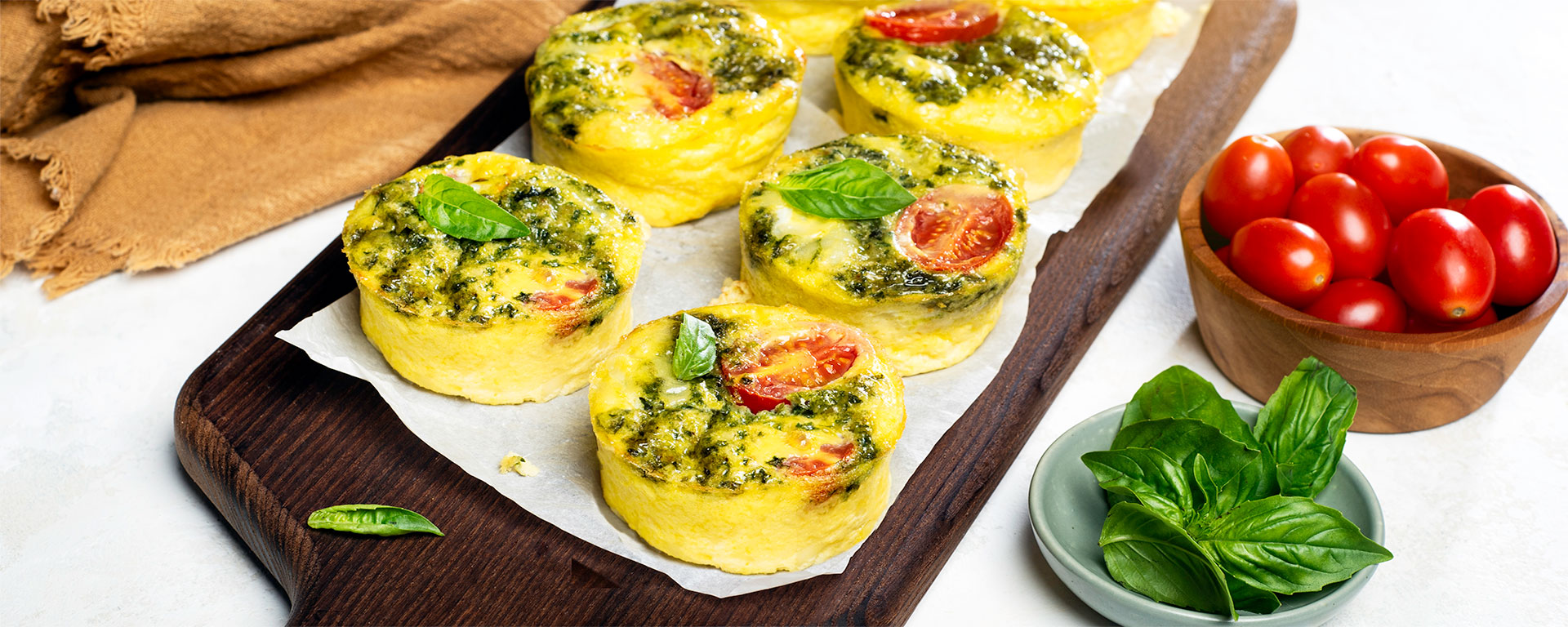 Photo for - Nordica Cottage Cheese Caprese Pesto Egg Bites